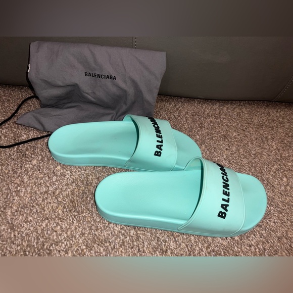 Balenciaga Pool Slides “Mint” - Picture 2 of 3